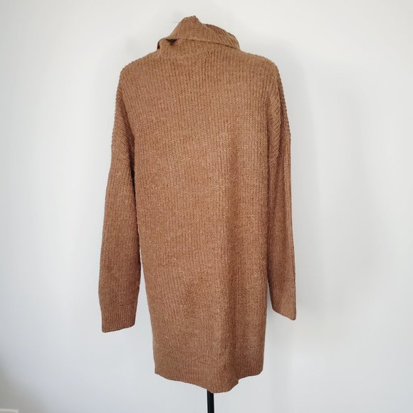 Storm & Marie Sweater Oversized Scandinavian Alpaca Wool Turtleneck Brown S - Picture 5 of 12
